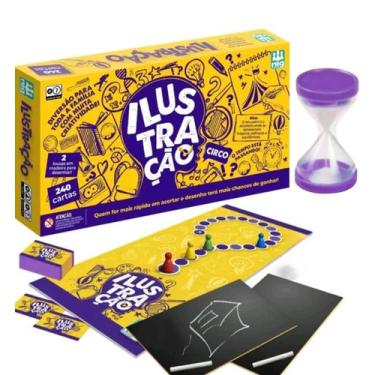 Imagem de Ilustração Jogo de Tabuleiro Desenhe e Adivinhe 240 Cartas -Nig - Nig 