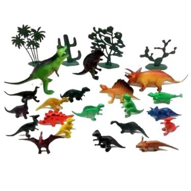 Imagem de Kit 12 Peças Mini Dinossauros Brinquedos Dino Para Crianças Cenário Pré-Histórico Brinquedo Educativo Lúdico