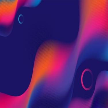 Imagem de Quadro Decorativo Abstrato Colorido Estampa Vibrante para Parede Decoração Moderna 40x40cm