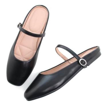 Imagem de Sapatos femininos Mary Jane Mules TN TANGNEST pretos tamanho 40 (7,5)