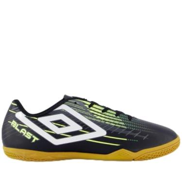 Imagem de Chuteira Umbro Blast Futsal Preta e Verde 40