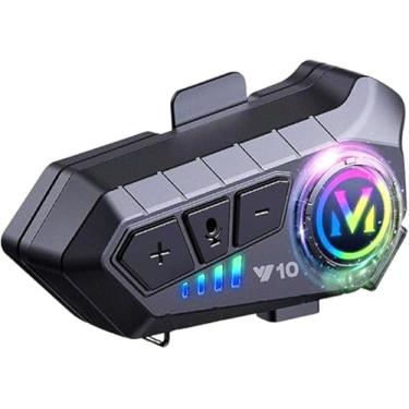 Imagem de Fone de Ouvido Bluetooth para Capacete de Moto Y - Áudio Premium Hi-Fi, Bateria 32h, Intercomunicador Sem Fio Universal, À Prova D'água IPX7, USB-C