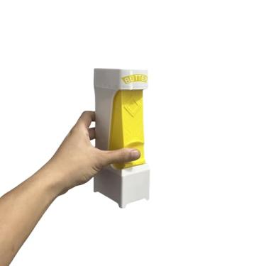 Imagem de lzxytsqby Vara de corte de manteiga doméstica, cortador de manteiga, lâmina de aço inoxidável para fatiar manteiga com um clique, universal para pão, bolos e queijo, o fatiador de manteiga é compacto