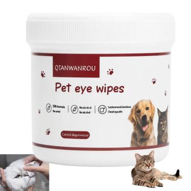 Imagem de Lenço Umedecido Gato Cao Cachorro Pet Limpeza Olhos Cuidado Seguro Suave Hipoalergenico Animal De Estimaçao