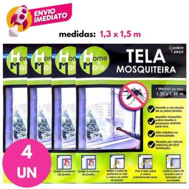 Imagem de Combo Tela Mosquiteiro Janela E Pega Mosca Adesivo Repelente Mosca Mos
