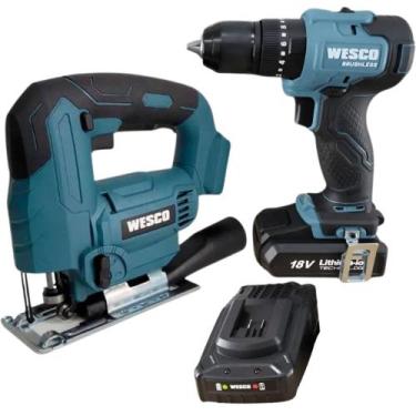 Imagem de Parafusadeira 1/2POL 50NM e Serra Tico-Tico 24mm com Bateria 18V e Car