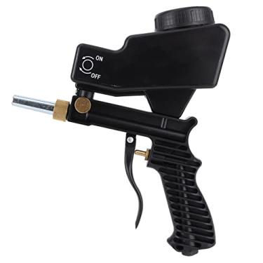 Imagem de Matybobe Pistola de jateamento de areia pequena tipo gravidade portátil para suprimentos automotivos de carro (preto)
