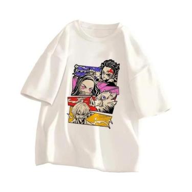 Imagem de Camiseta Unissex Demon Slayer Kimetsu No Yaiba Anime Verão Manga Curta