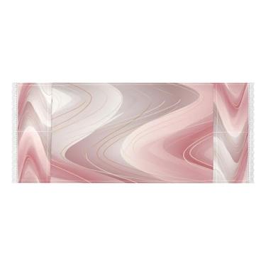 Imagem de Wassud Capas de lavadora e secadora gradiente rosa, protetor de lavadora com sacos de armazenamento, capa de geladeira à prova de poeira com bolsos para lavanderia doméstica, cozinha, 120 x 55 cm