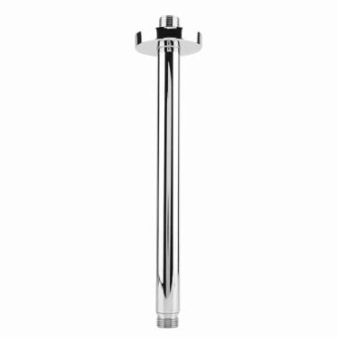 Imagem de GLOGLOW Braço de Chuveiro Superior Redondo de Aço Inoxidável, 15 Cm de Comprimento e 0,86 pol. de Diâmetro, Rosca G1/2 Padrão Britânico, Capa Decorativa para Estética Limpa, Suporte de Parede No (12