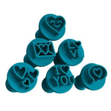 Imagem de Kit Carimbo Marcador Brigadeiros AMOR DIA DOS NAMORADOS Molde Festa Co