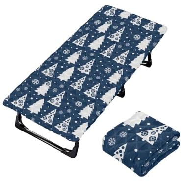 Imagem de Burbuja Lençol de berço de árvore de Natal para crianças, lençol de cochilo acolchoado portátil com faixa elástica para meninas e meninos, lavável na máquina, 63,5 x 127 cm