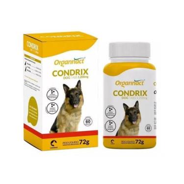 Imagem de Condrix Dog Tabs 1200 mg 60 Comprimidos Articular - Organnact, 72g