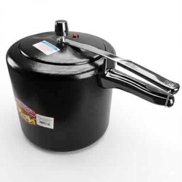 Imagem de Panela de Pressão 10 Litros, Alumínio, Alça Ergonômica, Disponível em Preto e Prata (Preto)