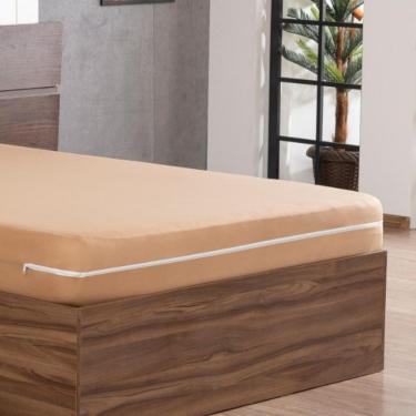 Imagem de Forro Cama Queen Capa Colchao Em Malha Zíper Luxo E