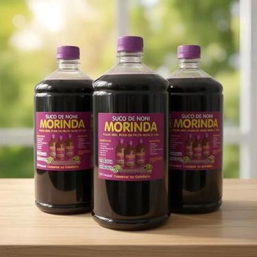 Imagem de Suco Orgânico Natural Alto Padrão Fruta Noni Kit 3 Litros