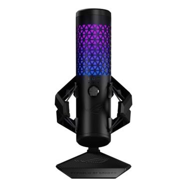 Imagem de Microfone Gamer de Mesa ASUS ROG Carnyx, RGB, USB, PC e Mac, Anti-vibração, Preto - 90YH03Z0-BAUA00-Unissex