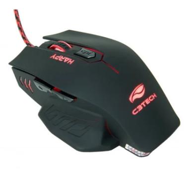 Imagem de Mouse Gamer C3Tech Harpy, LED, 3200 DPI, 6 Botões, Preto - MG-100BK