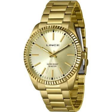 Imagem de Relógio Lince Masculino Ref: Mrgh191l46 C1kx Casual Dourado