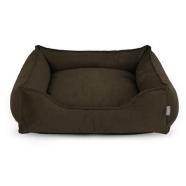 Imagem de Cama Cachorro & Gato Tamanho Pequeno ao Gigante Tecido Suede Ultra Resistente Macio Confortável do P ao GG Reforçada Pet(Café,60x60cm)