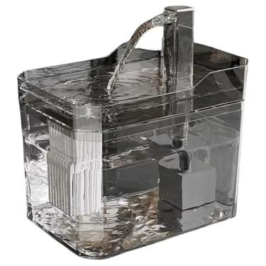 Imagem de Fonte Para Gatos Automática Bebedouro Purificador de Água Bivolt Com Filtro + Comedouro (FONTE ELO TRANSPARENTE - 9804)