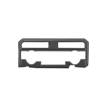 Imagem de BORUIEN Capa de painel de ar condicionado central ABS para Toyota Tacoma 2024 2025 2026 acessórios interiores para 4Runner 2025 2026 moldura de acabamento de decoração de console central (grão de