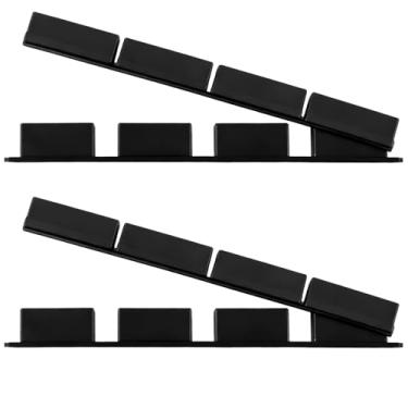 Imagem de Lounsweer Pacote com 2 tiras magnéticas pretas para aspirador de pó de 30,5 cm, barra magnética de substituição com tampa removível e parafusos para aspiradores verticais