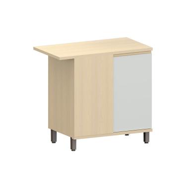 Imagem de Balcao de Cozinha Canto Reto 100 MDF 1 Porta 95cm Aura Luciane Moveis