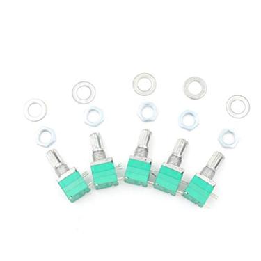 Imagem de Potenciômetro de vedação, amplificador de potência de áudio, 5 peças, 15 mm, 5 pinos, RV097NS, potenciômetro vinculado B10K com um interruptor