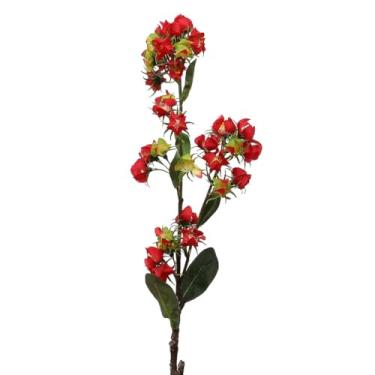 Imagem de Flores artificiais para decoração, ameixa, pérola, flor artificial, planta falsa, casa, escritório, hotel, casamento, vaso floral, arranjo de flores, plantas e flores artificiais (A)