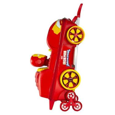 Imagem de Mala Infantil Homem de Ferro 3D com Rodinhas - Vermelha - MAX TOY