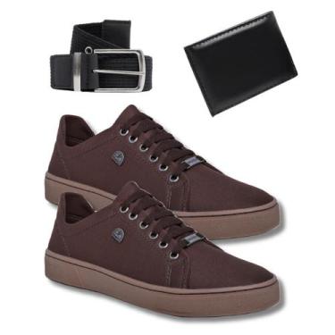 Imagem de Kit 2 Tênis Masculino Casual Slim + Cinto + Carteira Social - Bless Ac