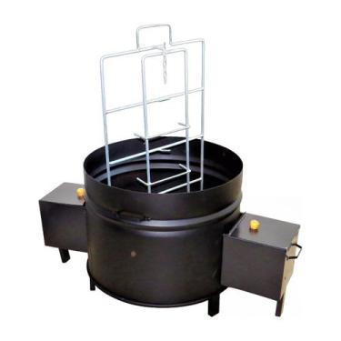 Imagem de Churrasqueira Braseiro Baixa Suporte Costelão 57x57x50cm - Ouro Minas