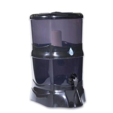 Imagem de Filtro De Água 14 Litros Cristal Com Vela Tripla Ação - GMOLD, Preto