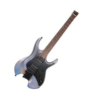 Imagem de GTRS Guitarra elétrica inteligente W902 Headless Travel Guitar com efeitos de aplicativo, máquina de loop e bateria, vida bettária 9H, corpo de pintura que muda de cor para iniciantes, profissionais