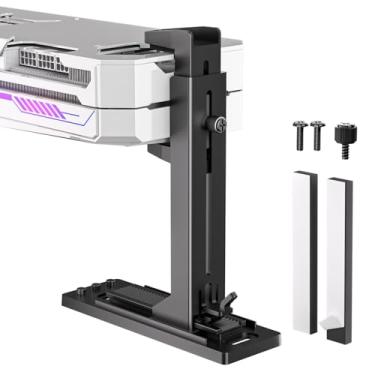 Imagem de GPU Support Bracket, GSCOLER Dual Mode Graphics Card Support, 35-120mm Adjustable Anti Sag GPU Stand for Universal Video Cards, ABS GPU Brace with Anti-Static Sponge Pads for Vertical/Horizontal Mount