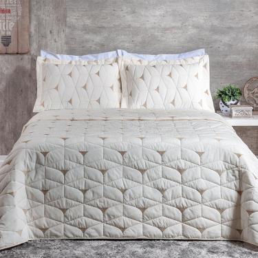 Imagem de Cobre Leito 3 Peças Queen Percal 180 Fios Berlim 60% Algodão 40% Poliéster - Palha