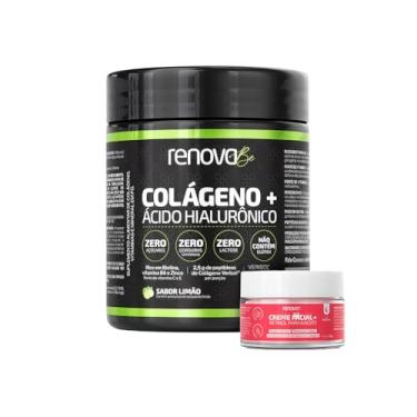 Imagem de Colágeno + Ácido Hialurônico Renova Be Colágeno Hidrolisado Zero Lactose Vitamina E, C, Vitamina B6, B7 Biotina e Zinco (Limão)