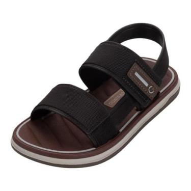 Imagem de Sandália Infantil Menino Conforto Malaga Sport Cartago, Bege, Bronze, 