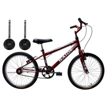 Imagem de Bicicleta Aro 20 Infantil Masculina Freios V Brake Com Rodinhas (Vermelho)