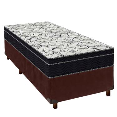 Imagem de Cama Box Marrom Com Colchão Airtech Solteiro 150 Ortobom