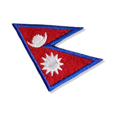Imagem de BP0041-011 Bandeira Nepal Patch Bordado 5,7x4,5cm - Autêntico BR44