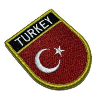 Imagem de BPTREV001 Bandeira Turquia Patch Bordado Fecho Contato - BR44