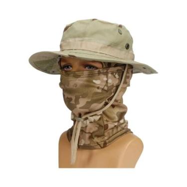 Imagem de Chapéu Boonie Camuflado Masculino Com Aba Larga E Dobrável, Protetor S