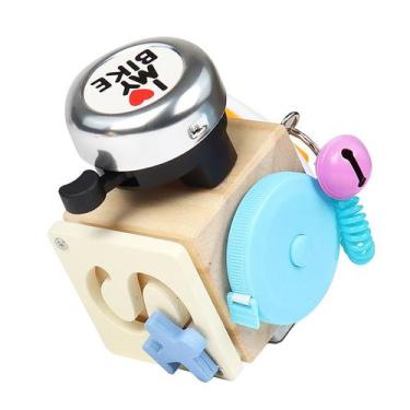 Imagem de Brinquedo educativo de caixa de música de madeira com manivela para cr