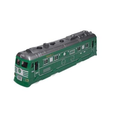 Imagem de Toy Train Vintage Green com luzes, música e spray para crianças a part