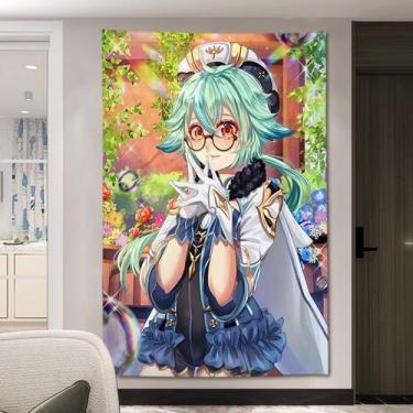 Imagem de Tapeçaria Genshins Impacts Sacarose Wall 150x130cm Microtecido - yiwei