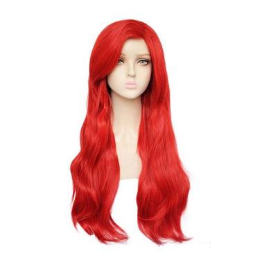 Imagem de Peruca de cosplay de anime Mermaids Arielss para Halloween, festa e ca