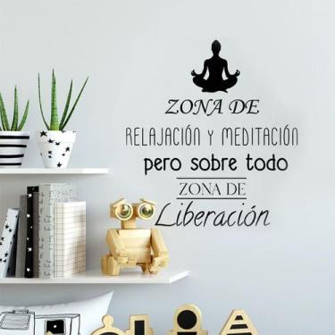 Imagem de Adesivos de parede para ioga e meditação, zona de relaxamento, PVC, 20