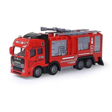 Imagem de Veículo infantil de resgate de incêndio em liga leve, com lu - Gloome 